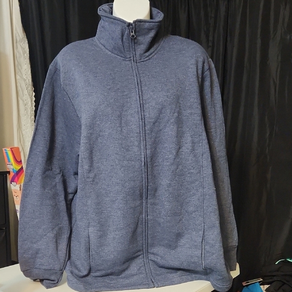 Just My Size Men's Navy Full-Zip Jacket - Picture 1 of 2